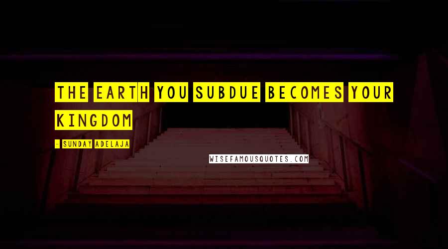 Sunday Adelaja Quotes: The earth you subdue becomes your kingdom