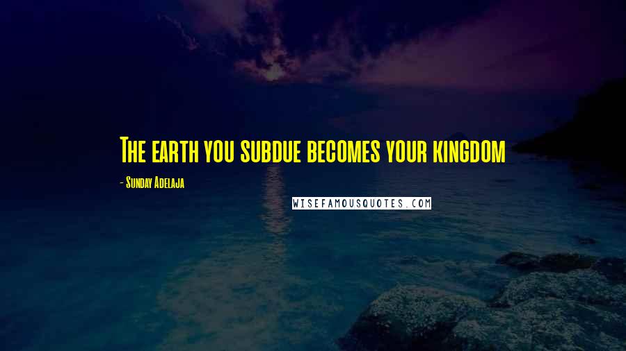 Sunday Adelaja Quotes: The earth you subdue becomes your kingdom