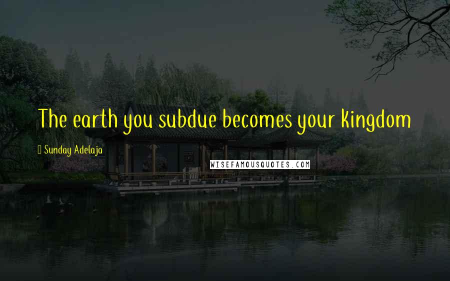 Sunday Adelaja Quotes: The earth you subdue becomes your kingdom