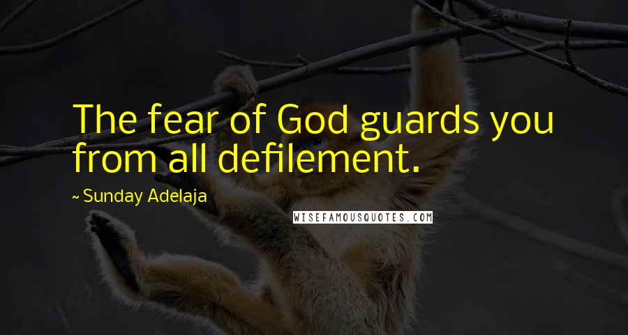 Sunday Adelaja Quotes: The fear of God guards you from all defilement.