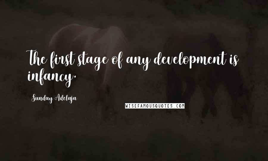 Sunday Adelaja Quotes: The first stage of any development is infancy.