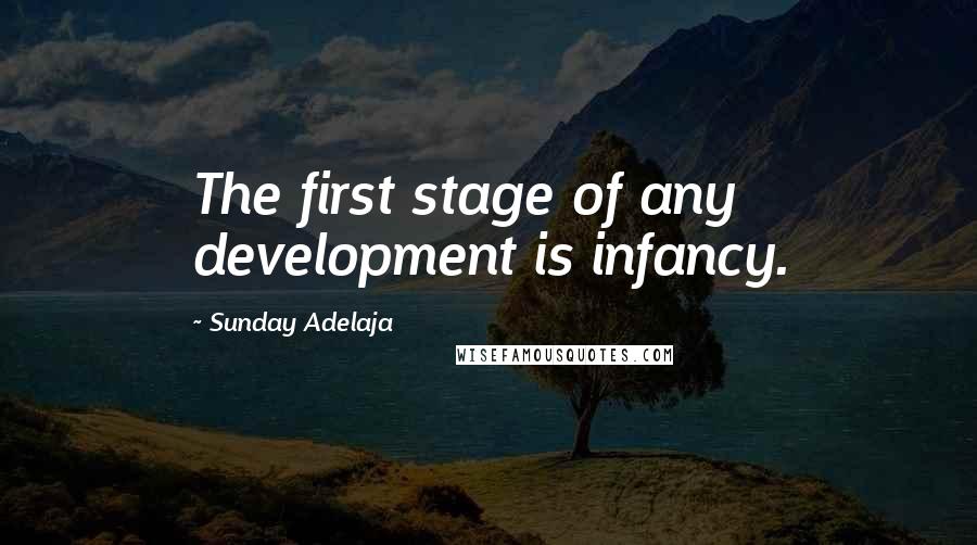 Sunday Adelaja Quotes: The first stage of any development is infancy.