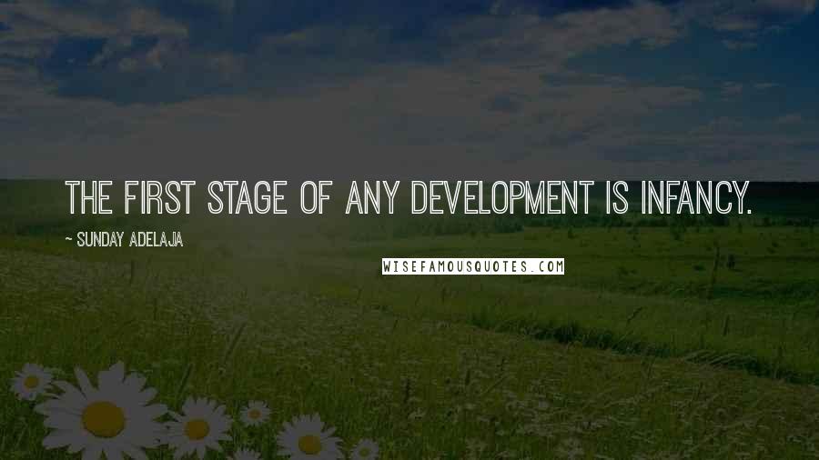 Sunday Adelaja Quotes: The first stage of any development is infancy.
