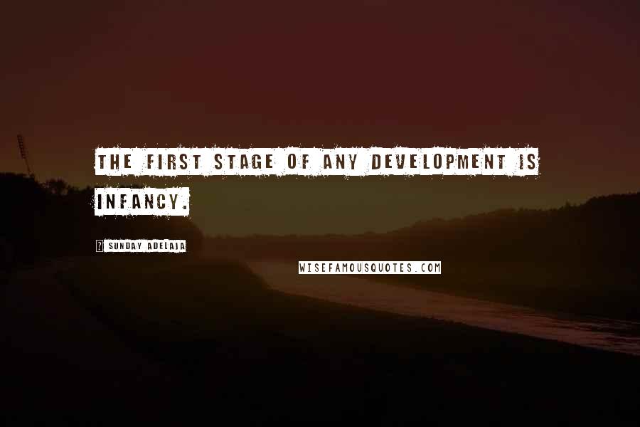 Sunday Adelaja Quotes: The first stage of any development is infancy.