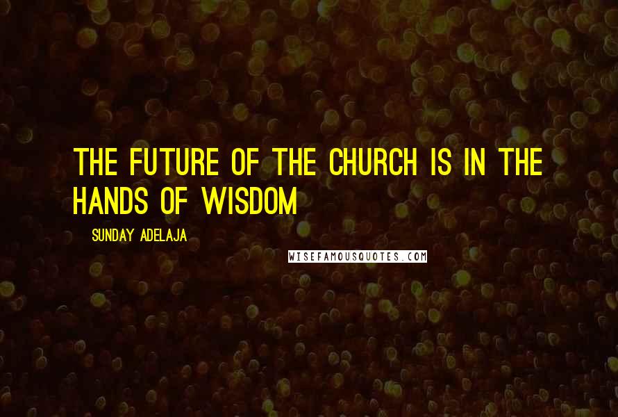 Sunday Adelaja Quotes: The future of the Church is in the hands of wisdom