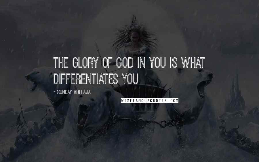 Sunday Adelaja Quotes: The glory of God in you is what differentiates you