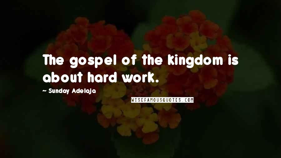 Sunday Adelaja Quotes: The gospel of the kingdom is about hard work.