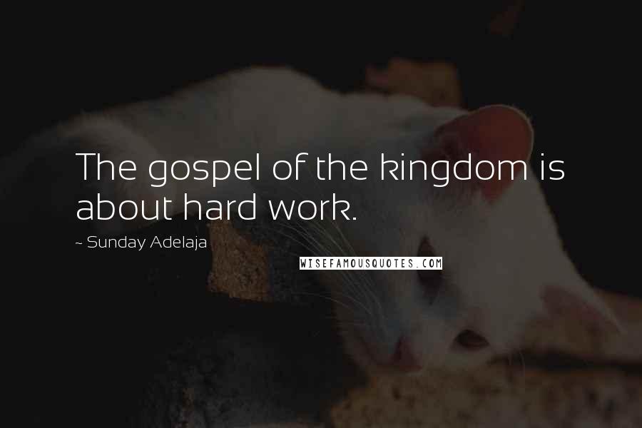 Sunday Adelaja Quotes: The gospel of the kingdom is about hard work.