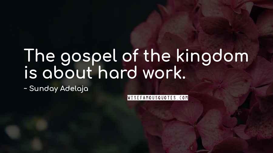 Sunday Adelaja Quotes: The gospel of the kingdom is about hard work.