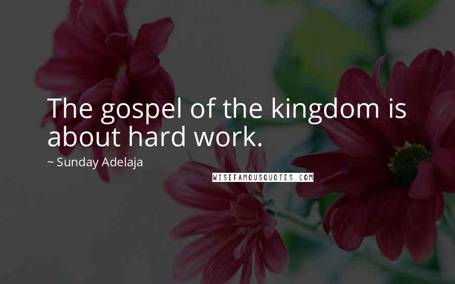 Sunday Adelaja Quotes: The gospel of the kingdom is about hard work.