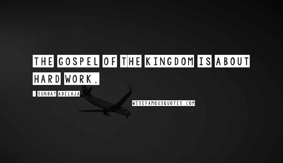 Sunday Adelaja Quotes: The gospel of the kingdom is about hard work.