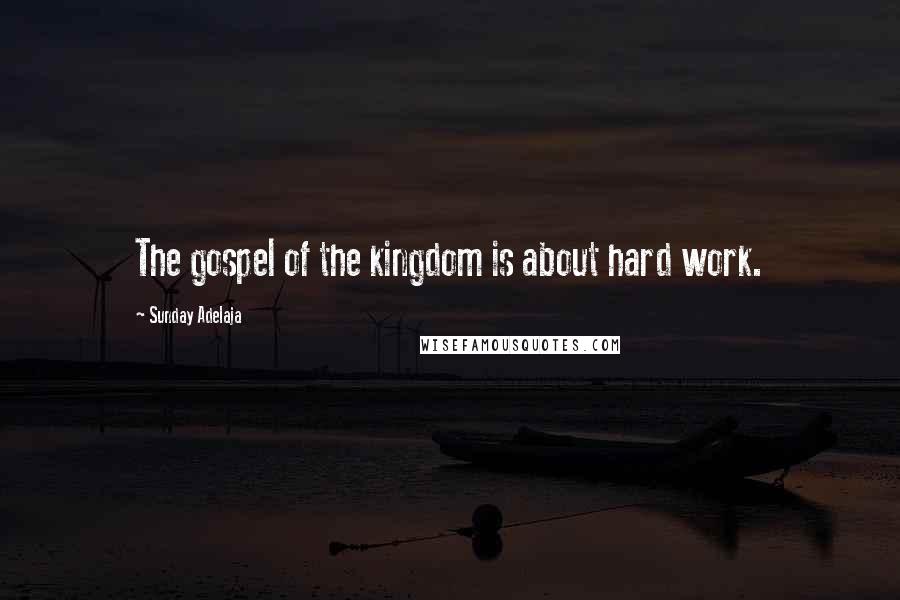 Sunday Adelaja Quotes: The gospel of the kingdom is about hard work.