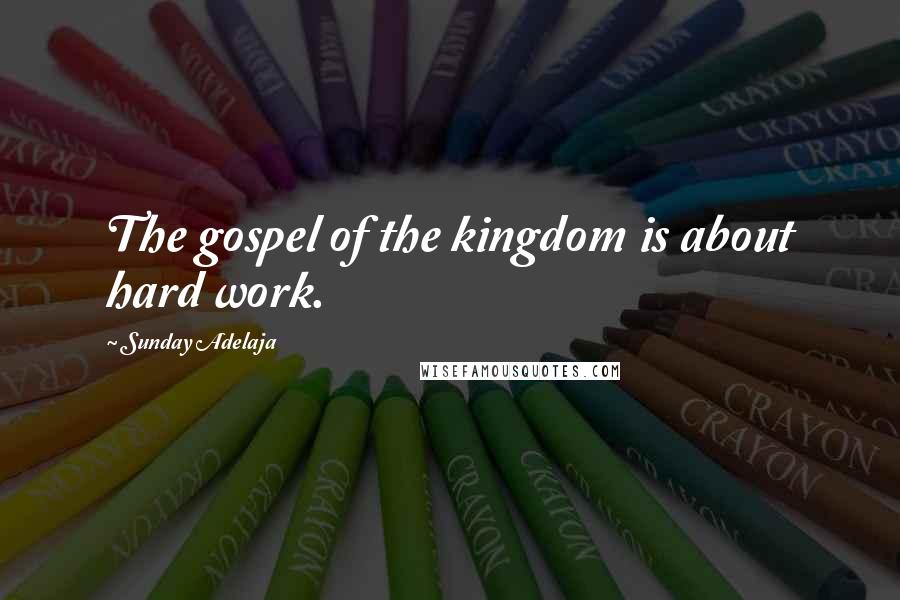 Sunday Adelaja Quotes: The gospel of the kingdom is about hard work.