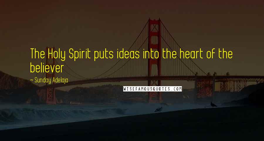 Sunday Adelaja Quotes: The Holy Spirit puts ideas into the heart of the believer