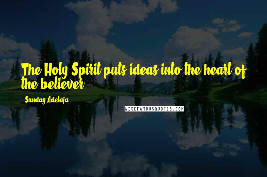 Sunday Adelaja Quotes: The Holy Spirit puts ideas into the heart of the believer