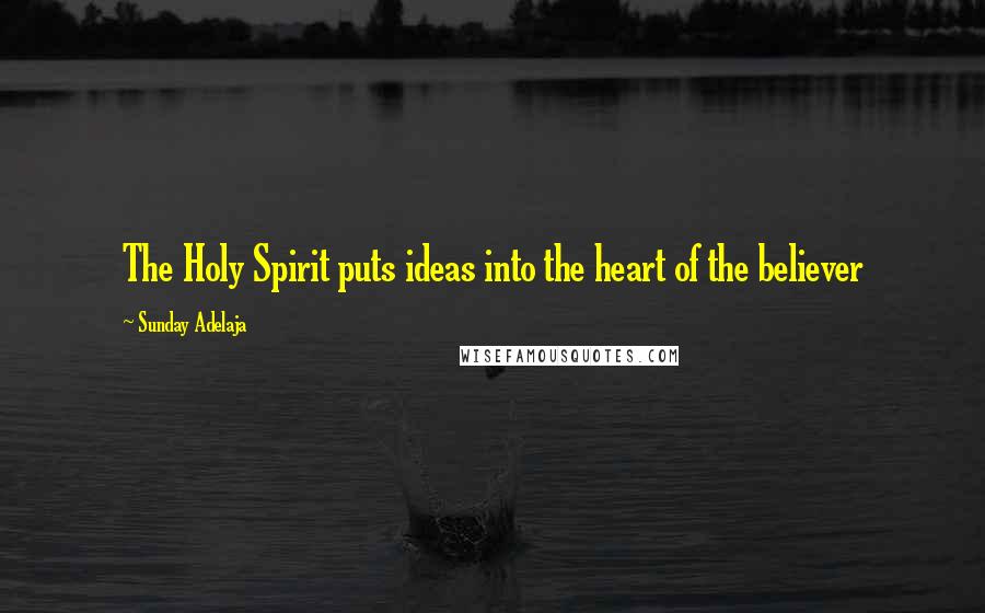 Sunday Adelaja Quotes: The Holy Spirit puts ideas into the heart of the believer