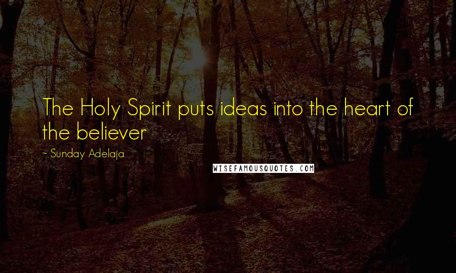 Sunday Adelaja Quotes: The Holy Spirit puts ideas into the heart of the believer