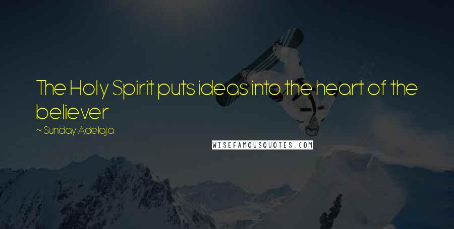 Sunday Adelaja Quotes: The Holy Spirit puts ideas into the heart of the believer