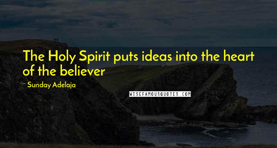 Sunday Adelaja Quotes: The Holy Spirit puts ideas into the heart of the believer