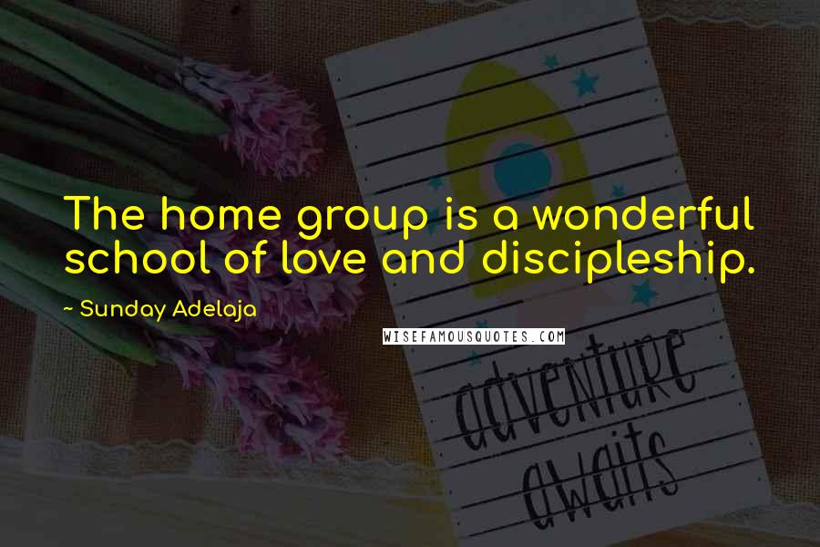 Sunday Adelaja Quotes: The home group is a wonderful school of love and discipleship.