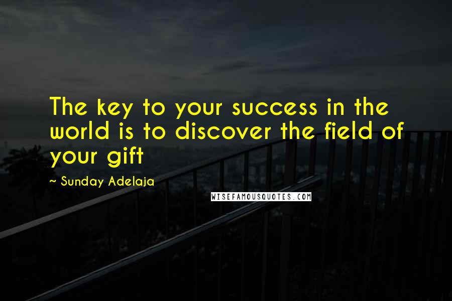 Sunday Adelaja Quotes: The key to your success in the world is to discover the field of your gift