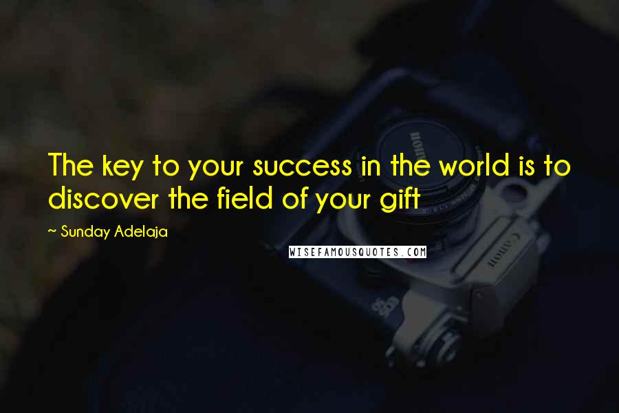 Sunday Adelaja Quotes: The key to your success in the world is to discover the field of your gift