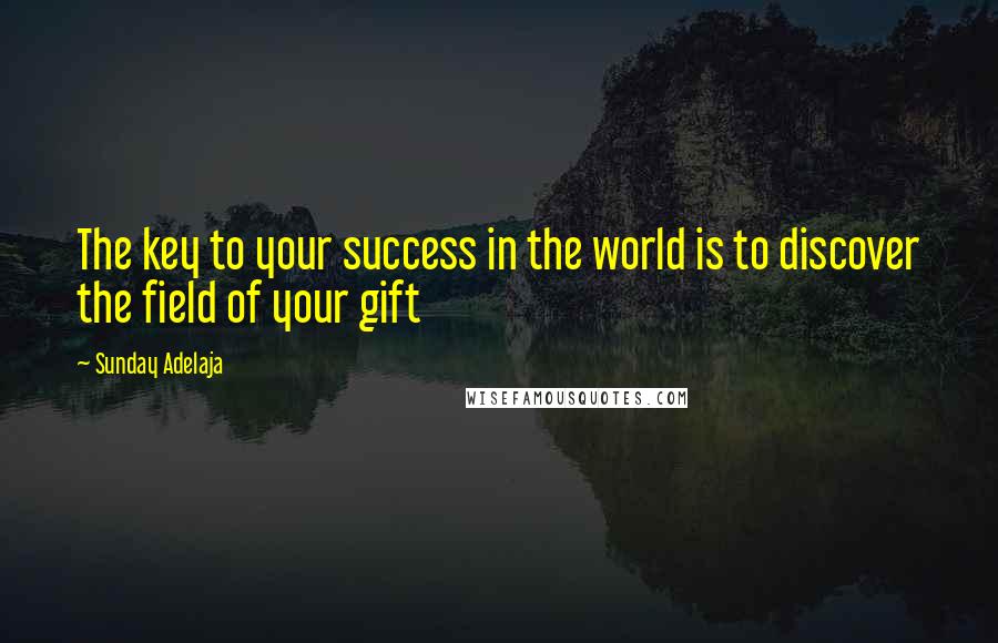 Sunday Adelaja Quotes: The key to your success in the world is to discover the field of your gift