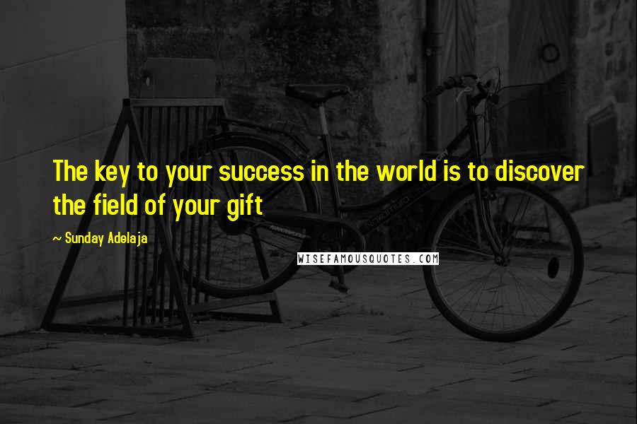 Sunday Adelaja Quotes: The key to your success in the world is to discover the field of your gift
