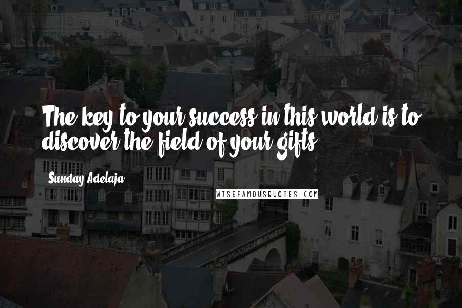 Sunday Adelaja Quotes: The key to your success in this world is to discover the field of your gifts