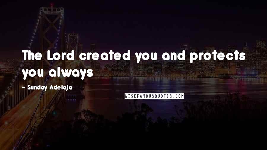 Sunday Adelaja Quotes: The Lord created you and protects you always