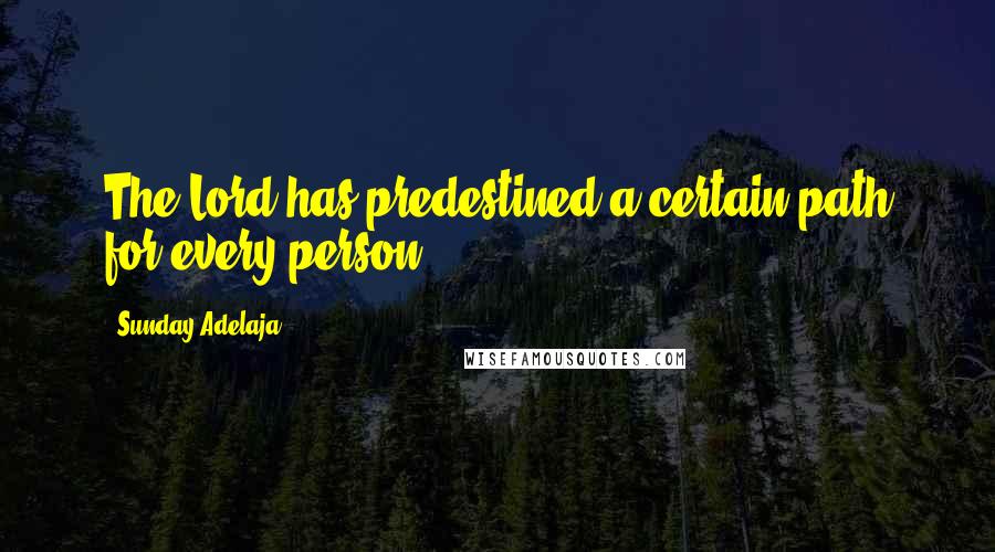 Sunday Adelaja Quotes: The Lord has predestined a certain path for every person