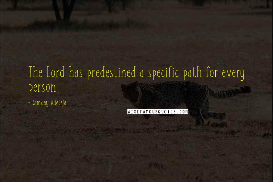 Sunday Adelaja Quotes: The Lord has predestined a specific path for every person
