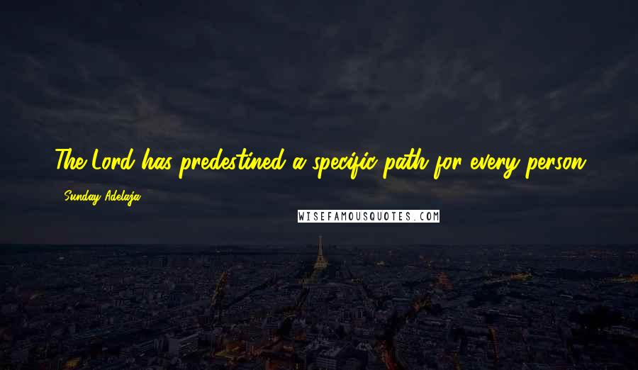 Sunday Adelaja Quotes: The Lord has predestined a specific path for every person