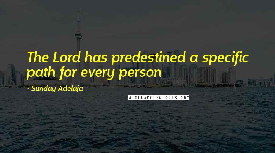 Sunday Adelaja Quotes: The Lord has predestined a specific path for every person