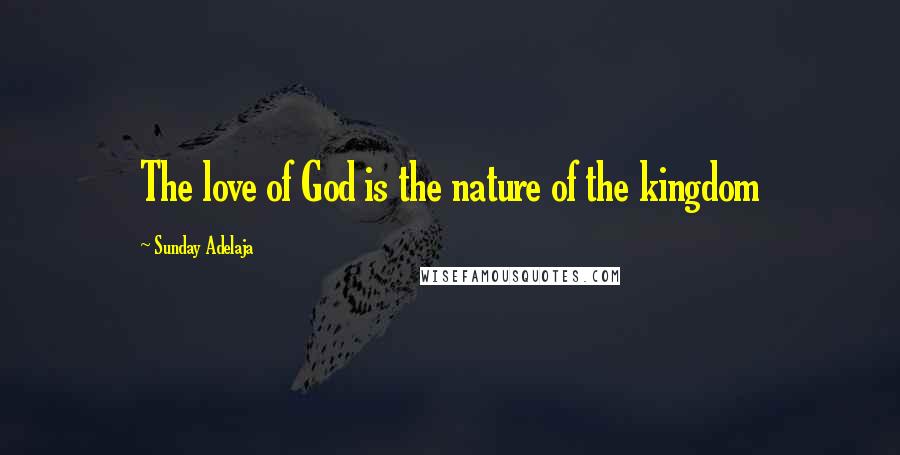 Sunday Adelaja Quotes: The love of God is the nature of the kingdom