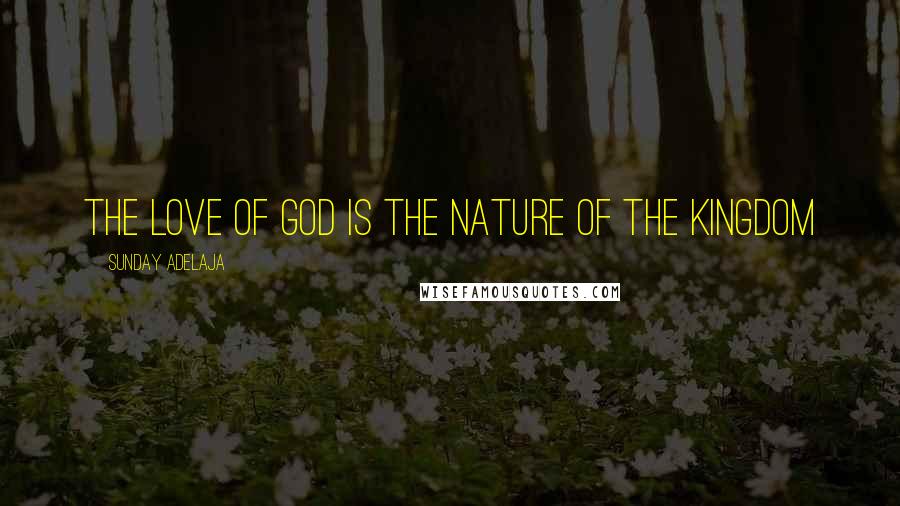 Sunday Adelaja Quotes: The love of God is the nature of the kingdom