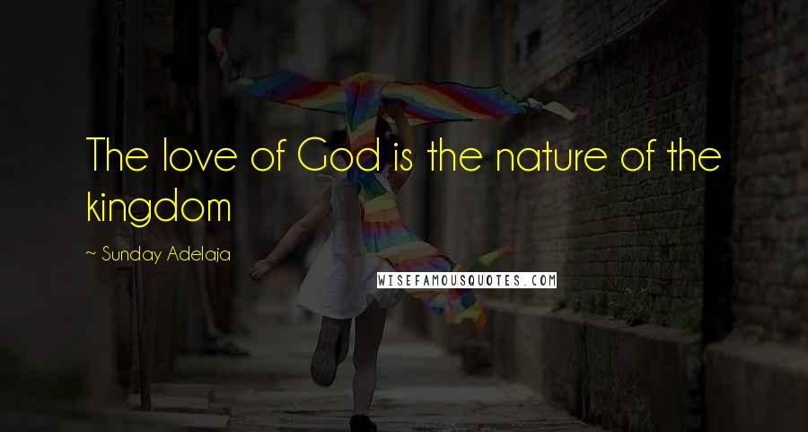 Sunday Adelaja Quotes: The love of God is the nature of the kingdom