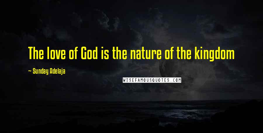 Sunday Adelaja Quotes: The love of God is the nature of the kingdom