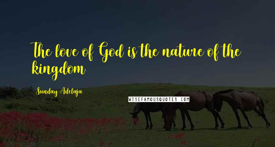 Sunday Adelaja Quotes: The love of God is the nature of the kingdom