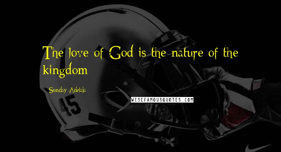 Sunday Adelaja Quotes: The love of God is the nature of the kingdom