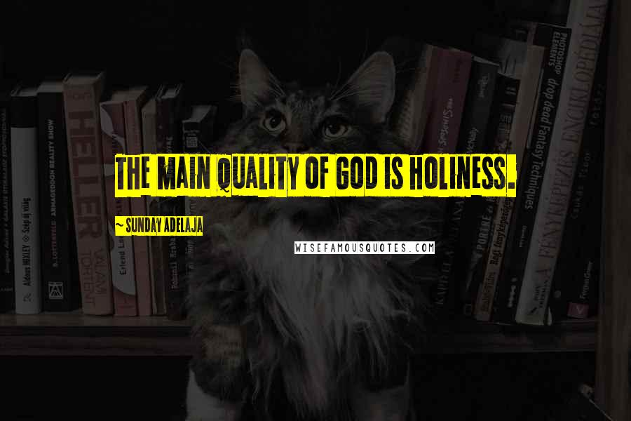 Sunday Adelaja Quotes: The main quality of God is holiness.