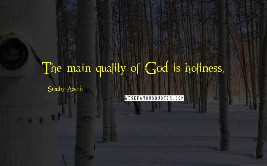 Sunday Adelaja Quotes: The main quality of God is holiness.