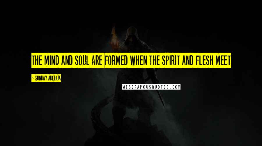 Sunday Adelaja Quotes: The mind and soul are formed when the spirit and flesh meet