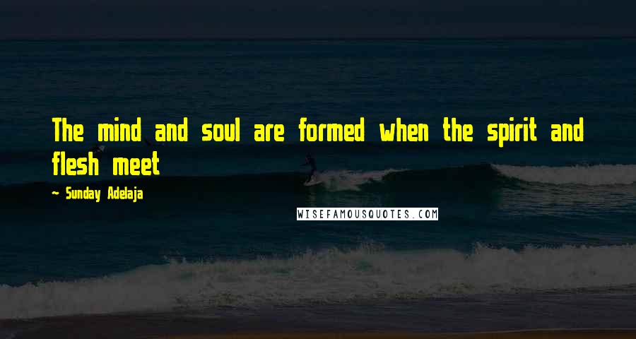 Sunday Adelaja Quotes: The mind and soul are formed when the spirit and flesh meet