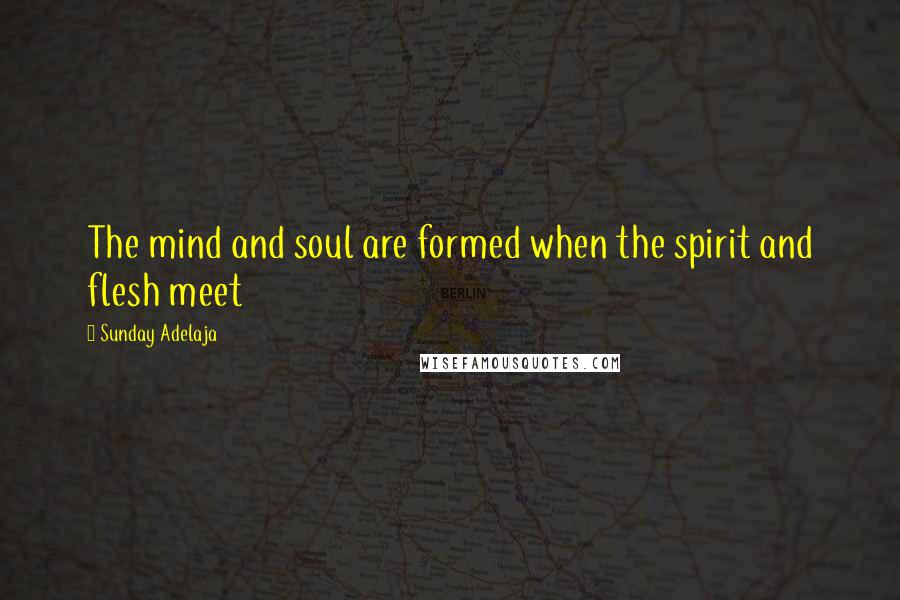 Sunday Adelaja Quotes: The mind and soul are formed when the spirit and flesh meet