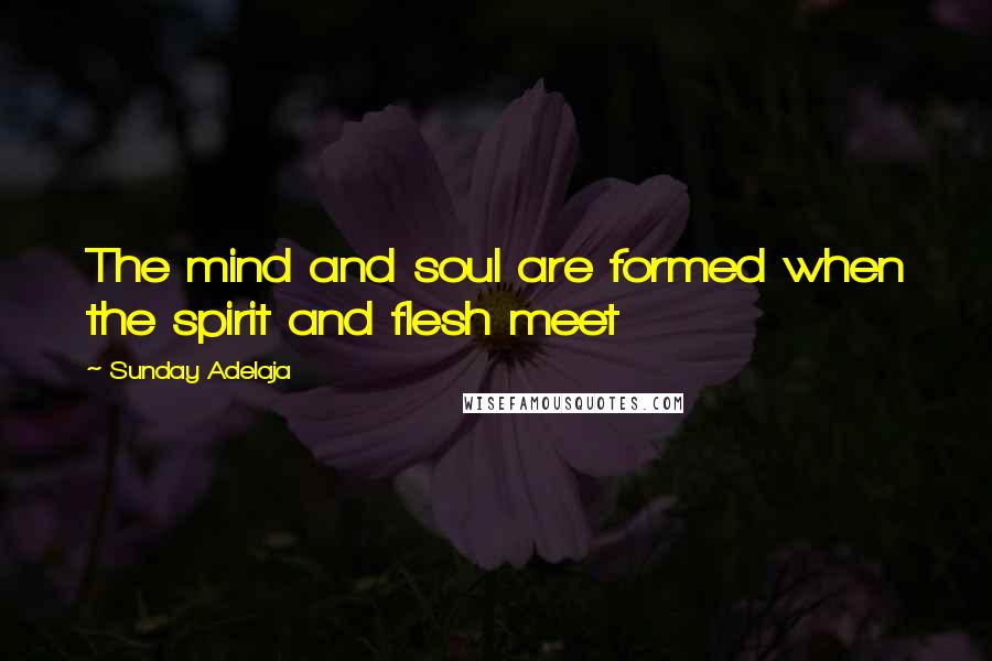 Sunday Adelaja Quotes: The mind and soul are formed when the spirit and flesh meet