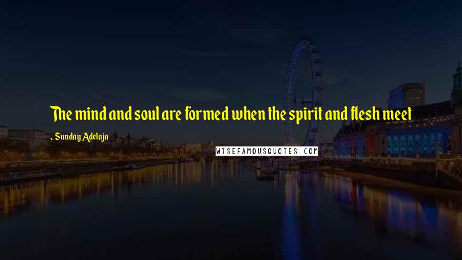 Sunday Adelaja Quotes: The mind and soul are formed when the spirit and flesh meet