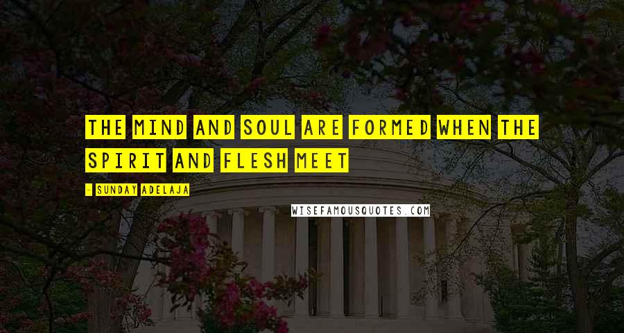Sunday Adelaja Quotes: The mind and soul are formed when the spirit and flesh meet