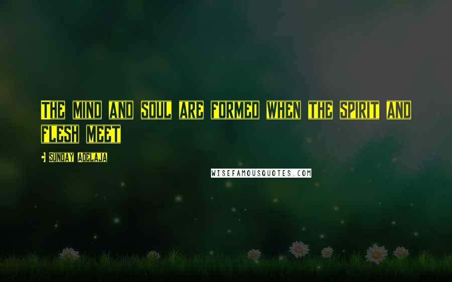Sunday Adelaja Quotes: The mind and soul are formed when the spirit and flesh meet