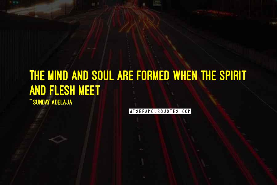Sunday Adelaja Quotes: The mind and soul are formed when the spirit and flesh meet